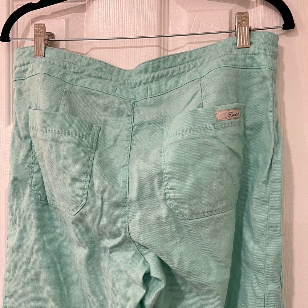 Level 99 - Teal Women's linen pants - Picture 7 of 11